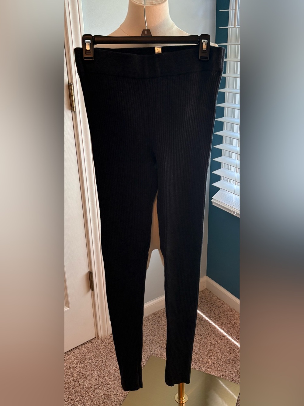RACHEL Charcoal Ribbed Leggings